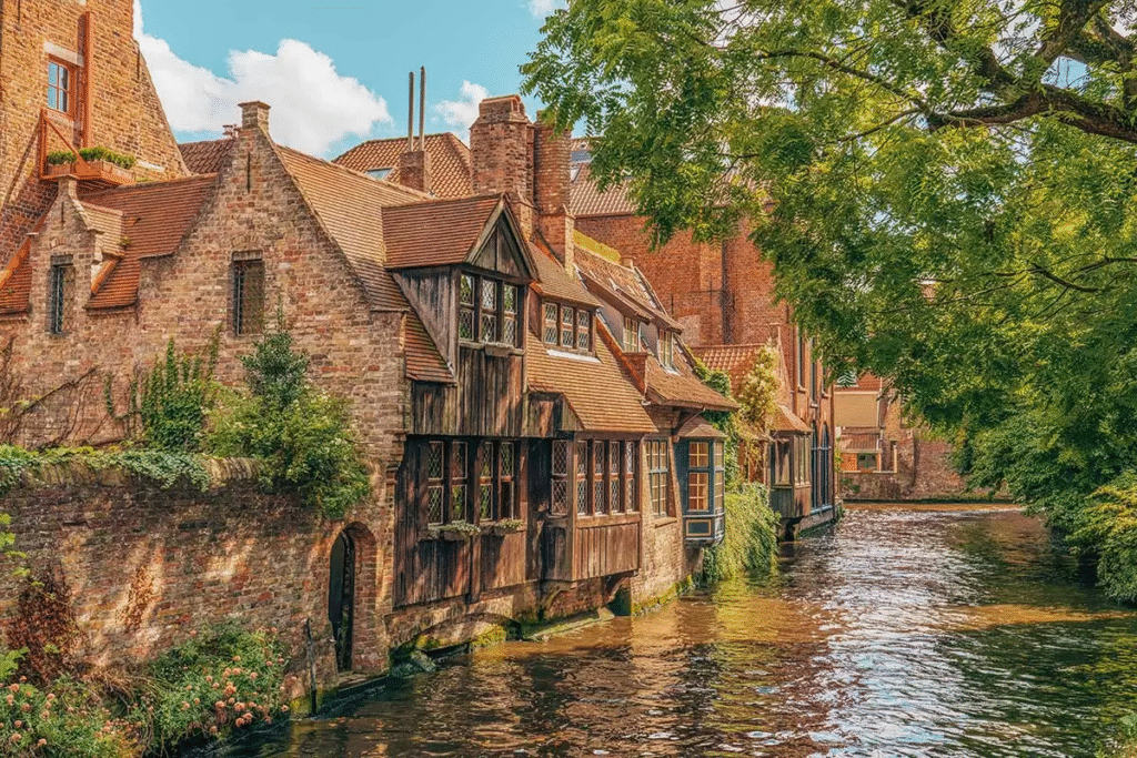 This pictures shows the city of Bruges which the author/founder of Kousain Private Limited went to see along with his friends.